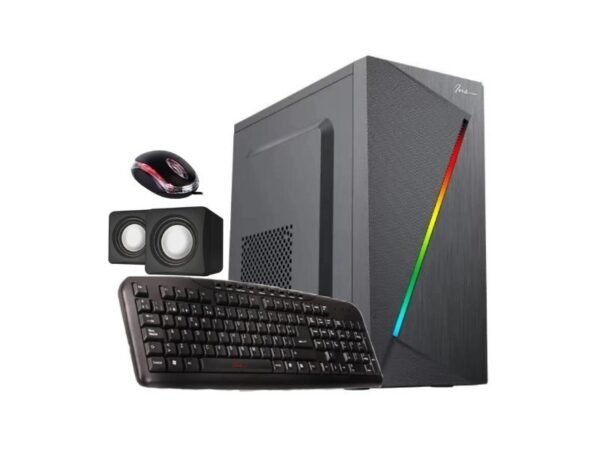 CASE INS CA-054 MICRO-ATX LED-RGB USB-2.0-302 COMBO TECL PARA MOU PARL BLACK