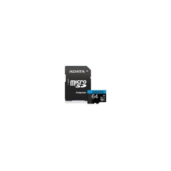 MICRO SDHC ADATA 64GB UHS-I CLASS 10 / V10 / SDA 5.1 / LECTURA 100MB/S ESCRITURA 25MB/S