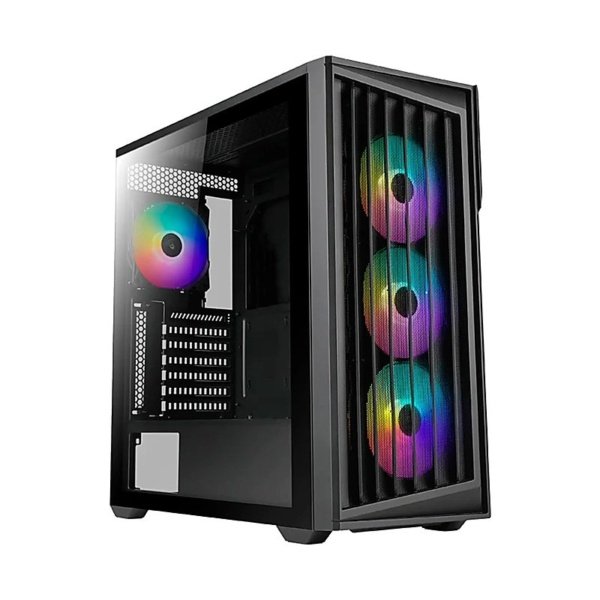 CASE AZZA TORRENT AZ-490 Gaming Vidrio-Templado 7Slots 4 Ven. 2USB3.0 USB-C RGB Mid Tower Black