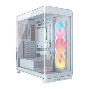 CASE CORSAIR ATX 4500X LX-R RGB iCUE LINK Panoramic Glass 2USB3.2 HD-Audio Mid-Tower White