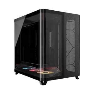 CASE CORSAIR ATX TRIPLE CAMARA ARGB AIR 5400 Tempered Glass 2USB3.2 HD-Audio Mid-Tower Black