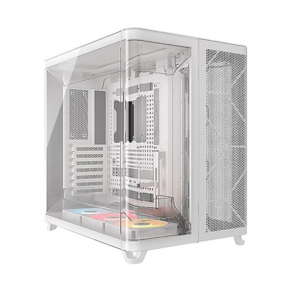 CASE CORSAIR ATX TRIPLE CAMARA ARGB AIR 5400 Tempered Glass 2USB3.2 HD-Audio Mid-Tower White