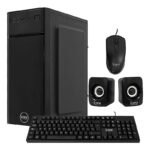 CASE Q-ONE C6016 ATX COMBO Parlante Teclado Muose 2USB 0.4mm PS-250W-Real Black