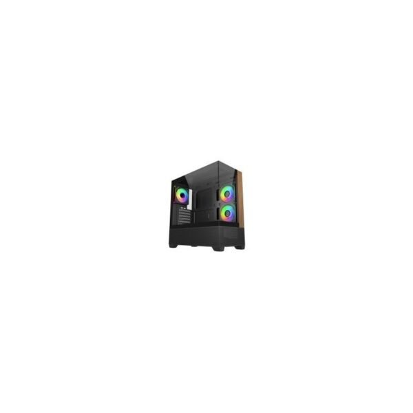 CASE COOLER MASTER/MID TOWER ELITE 690 BLACK WOOD 1X120MM ARGB REAR 2X120MM SIDE MOUNT