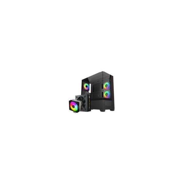 CASE COOLER MASTER/E690 MID TOWER BLACK WOOD BUNDLE FUENTE 750W GOLD - AIR COOLER 212 SPECTRUM