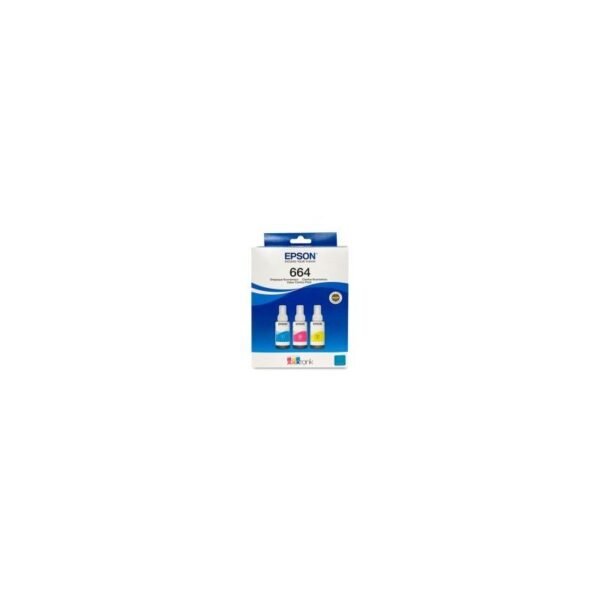 CONSUMIBLE/EPSON T664 PACK 3 CYAN/MAGENTA/AMARILLO L200/L350/L355 T664520-3P