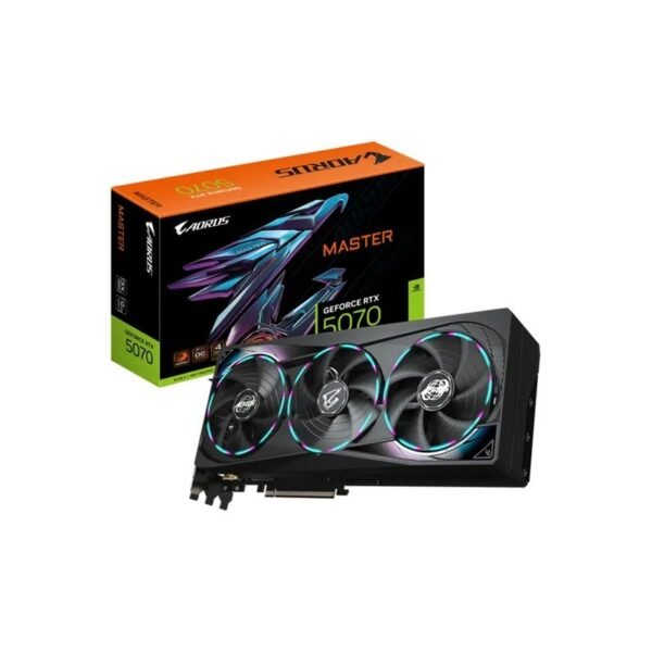 TARJETA DE VIDEO GIGABYTE/AORUS GEFORCE RTX5070 MASTER 12G GDDR7 PCIE 5.0 2715MHZ 28GBPS 750W