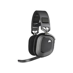 HEADSET AUDIFONOS CORSAIR HS80 WIRELESS PREMIUM GAMING HEADSET WITH SPATIAL AUDIO CARBON