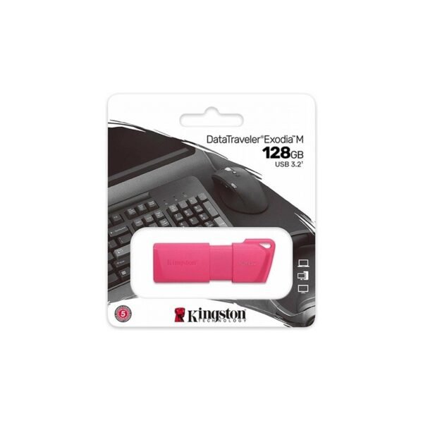 FLASHMEMORY KINGSTON/DATATRAVELER EXODIA M 128GB USB3.2 PINK