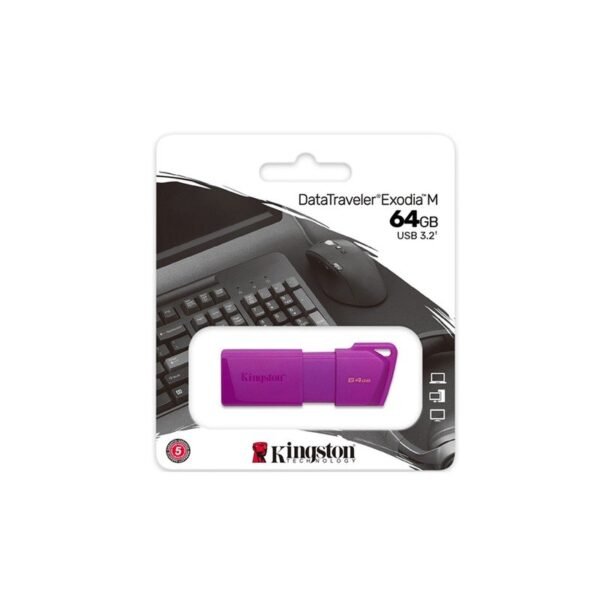 FLASHMEMORY KINGSTON/DATATRAVELER EXODIA M 64GB USB3.2 PURPLE