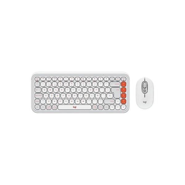 COMBO LOGITECH/TECLADO Y MOUSE POP ICON/WIRELESS/EASY-SWITCH/HASTA 3 DISPOSITIVOS/WHITE