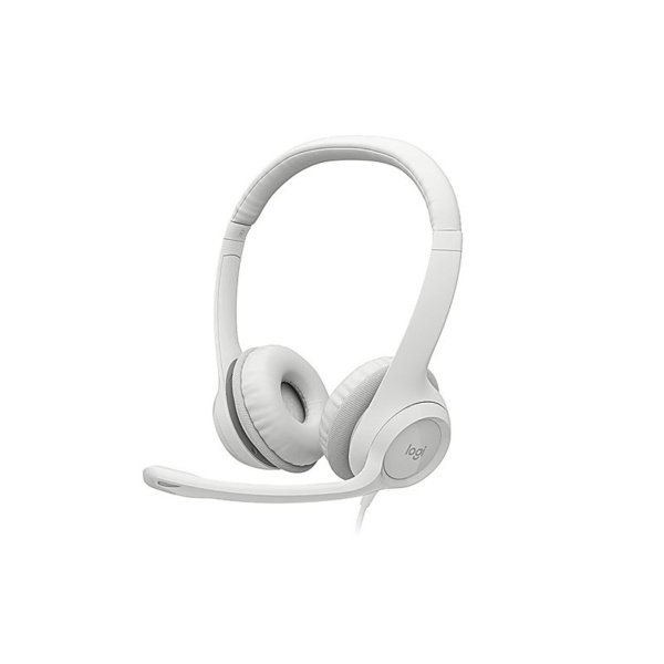 HEADSETS LOGITECH/H390/USB-A/MIC. CANCEL. RUIDO/CABLE 1.9M/100KHZ/BLANCO