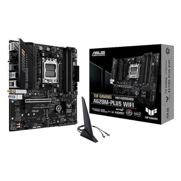 MBO ASUS A620M-Plus Wifi AMD AM5 Ryzen 7000 Series 4DDR5 HDMI 2DP 2M.2 USB3.2 PCIE4.0 mATX