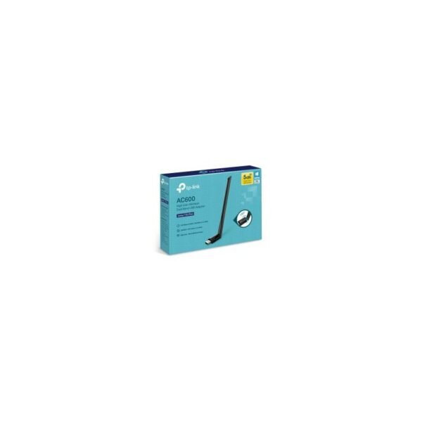 ADAPTADOR DE RED USB TP-LINK ARCHER T2U PLUS AC600 ALTA GANANCIA, DUAL BAND 433MBPS A 5GHZ/200MBPS