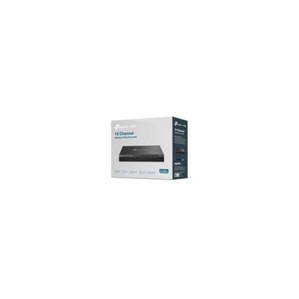 GRABADORA TPLINK/VIGI NVR2016H/16 CANALES/H.265 PLUS /ONVIF/SOPORTA 2 DISCO HASTA 10TB CADA UNO