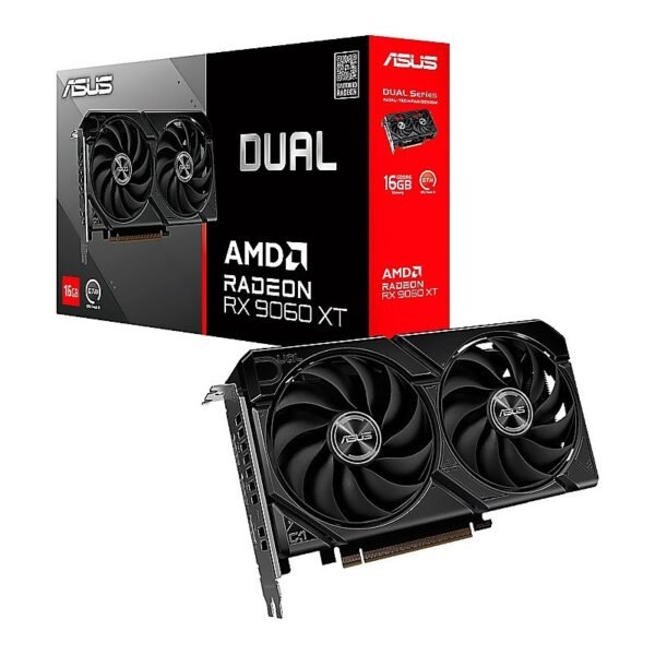 VIDEO ASUS DUAL RADEON RX-9060XT 16GB GDDR6 128BIT HDMI 2DP 2Vent PCIe 5.0 3y