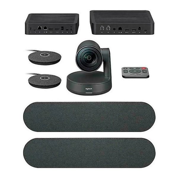 CONFERENCE-CAM LOGITECH RALLY PLUS 4K-ZOOM 15X-RIGHTSENSE-VISION 90 HASTA 24 PERSONAS
