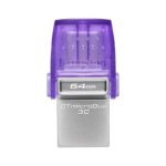FLASH MEMORY KINGSTON 64GB DATA TRAVELER MICRO-DUO3CG3 TYPE-A - C PURPLE