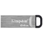 FLASH MEMORY KINGSTON DATATRAVELER KYSON DTKN 64GB USB 3.2 PLATEADO