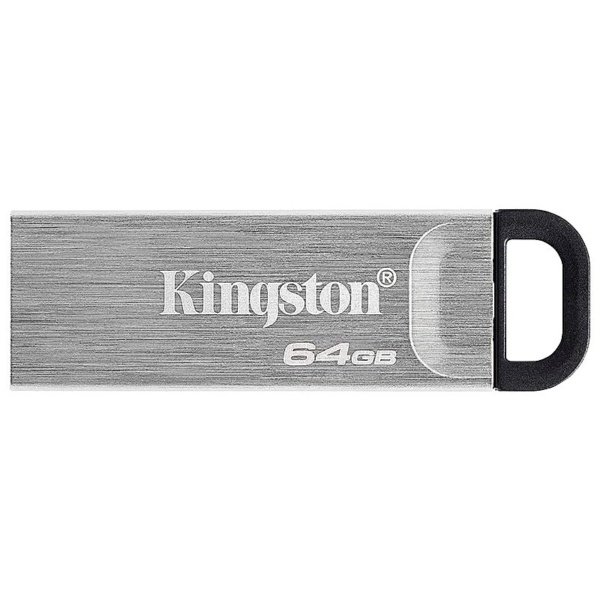 FLASH MEMORY KINGSTON DATATRAVELER KYSON DTKN 64GB USB 3.2 PLATEADO