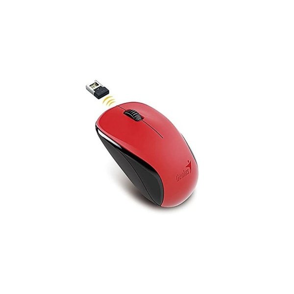 MOUSE WIRELESS GENIUS NX-7000 ROJO / BLUEEYE/ RF 2.4GHZ / PILA AA / WIN Y MAC 31030027403