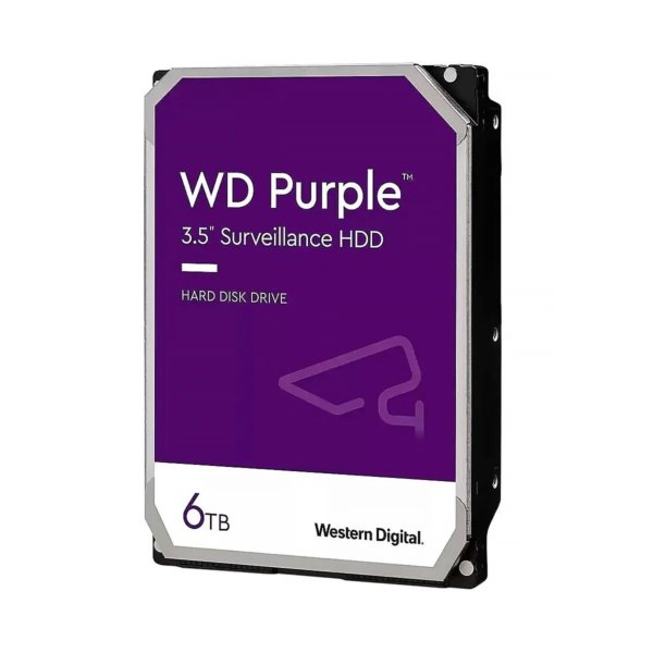DISCO DURO WESTERN DIGITAL INTERNO 6TB 5400RPM 3.5INC. 24-7 VIDEO VIGILANCIA PURPLE