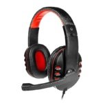 HEADSET ARGOM ARG-HS-0063 DYNAMIC STEREO CON MICROFONO NEGRO-ROJO USB 2.0