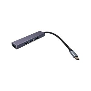 HUB TREQA USB 3.0 TO 4 PUERTOS TYPE-C SILVER