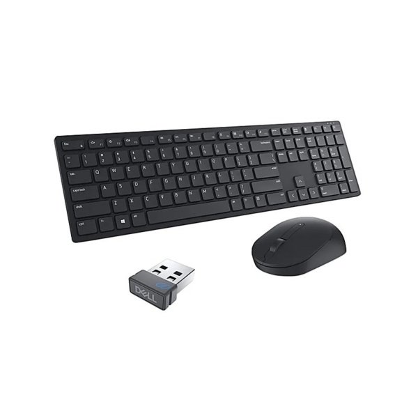 Teclado y mouse Dell Pro KM5221W Inalámbrico Negro 3Y