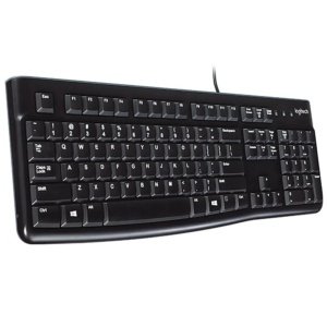 TECLADO LOGITECH K120 NEGRO USB PLUG AND PLAY RESISTENTE A SALPICADURAS