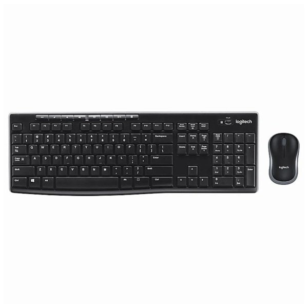TECLADO-MOUSE COMBO LOGITECH MK270 NEGRO WIRELESS USB PLUG AND PLAY