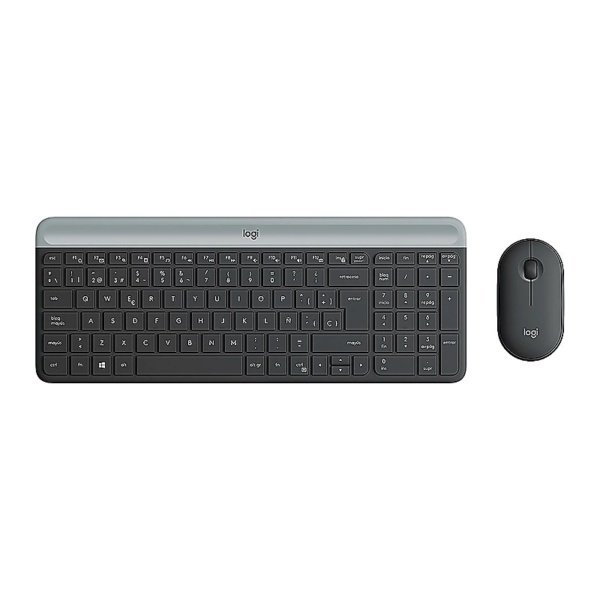 TECLADO-MOUSE COMBO LOGITECH MK470 GRAFITO SLIM WIRELESS USB PLUG AND PLAY