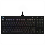 TECLADO LOGITECH GAMER G PRO RGB MECANICO GX AZUL WIRED NEGRO