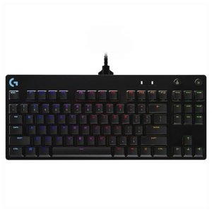 TECLADO LOGITECH GAMER G PRO RGB MECANICO GX AZUL WIRED NEGRO