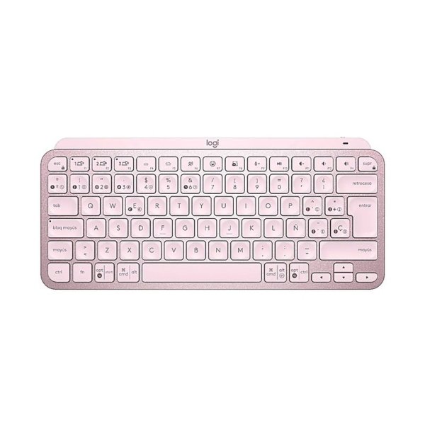 TECLADO LOGITECH MX KEYS MINI INALAMBRICO RF WIRELESSBLUETOOTH ROSA
