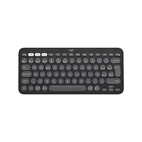 Teclado LOGITECH PEBBLE KEYS 2 K380S Bluetooh SP Negro