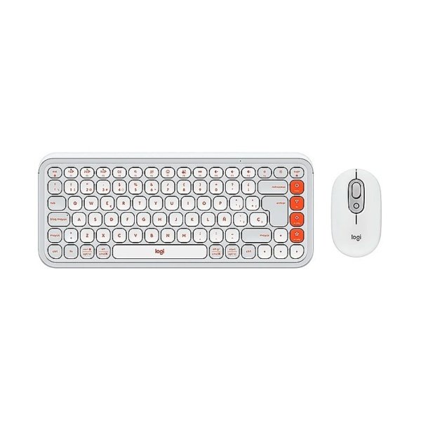 TECLADO LOGITECH BLUETOOH COMBO POP ICON INAL OFF WHITE