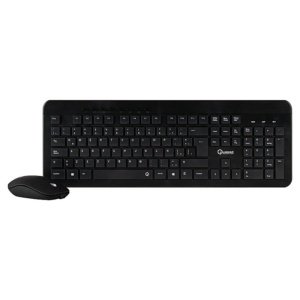 COMBO TECLADO-MOUSE RECARGABLE MULT. QUASAD QC-4583G WIRELESS NEGRO