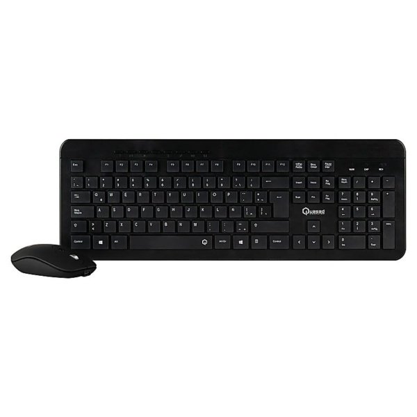 COMBO TECLADO-MOUSE RECARGABLE MULT. QUASAD QC-4583G WIRELESS NEGRO