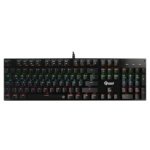 TECLADO QUASAD QKM-G80 MECANICO FULL SIZE LIGHTING 9LIGHT MODES SCROLLING WIRES USB-A NEGRO