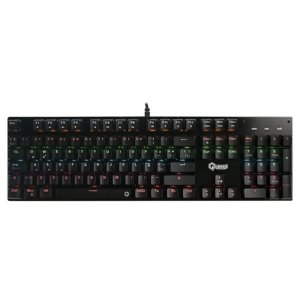 TECLADO QUASAD QKM-G80 MECANICO FULL SIZE LIGHTING 9LIGHT MODES SCROLLING WIRES USB-A NEGRO