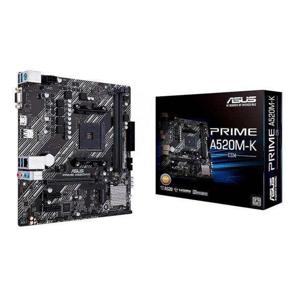 MBO ASUS PRIME A520M-K AM4 RYZEN 2DA. 2XDDR4 HDMI DP 12USB 4PCIE MATX
