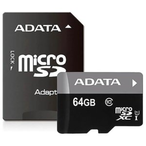 MICRO-SDXC ADATA 64GB WITH ADAPTER UHS-I CLASS 10