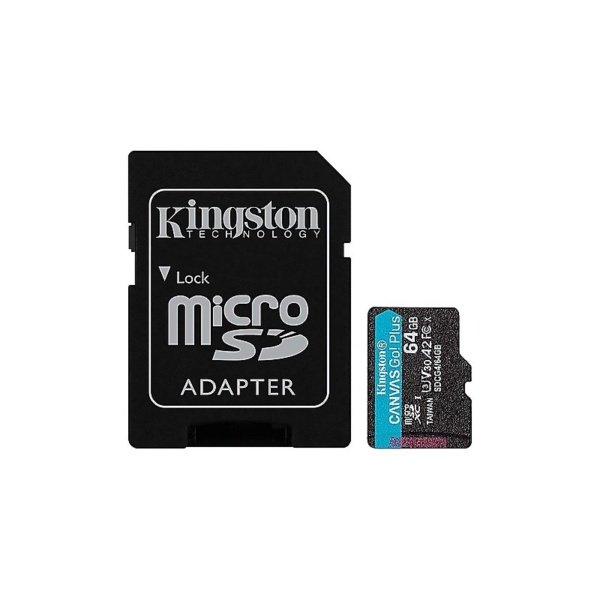 Micro-SDXC 64GB Canvas Go Plus 200MB-s Categoria 10 A2 U3 V30 Card with Adapter