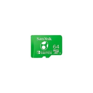 Memory microSDXC SANDISK 64GB UHS-I for NINTENDO Swtich Speed Up to 100MBs