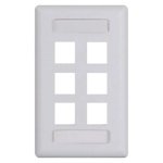 FACEPLATE CLASISIC 6PORT 1G W-STATION ID BLANCO