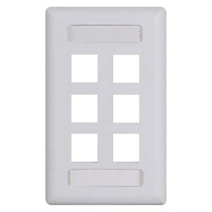 FACEPLATE CLASISIC 6PORT 1G W-STATION ID BLANCO