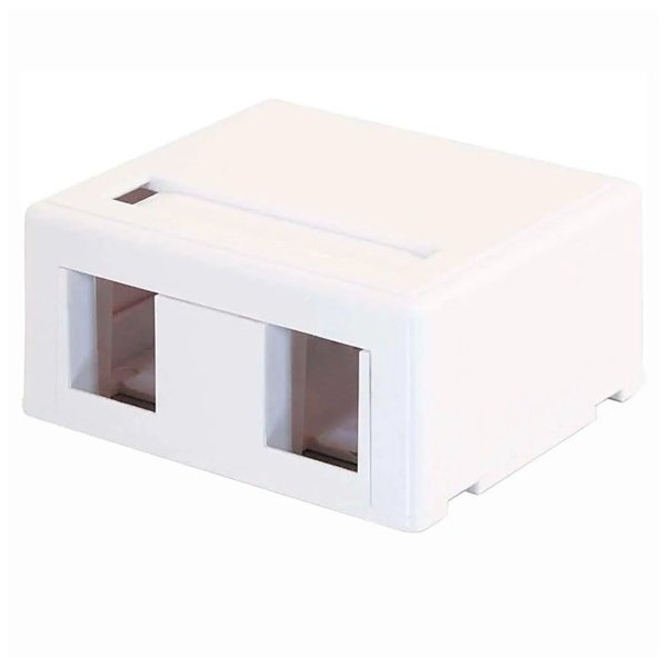 SURFACE MOUNT BOX 2 PORT BLANCO