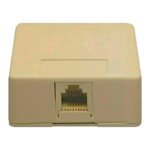 BISCUIT JACK SURFACE MOUNT 6P6C IVORY