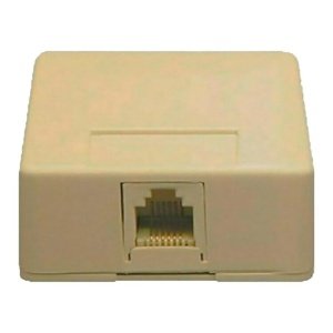 BISCUIT JACK SURFACE MOUNT 6P6C IVORY